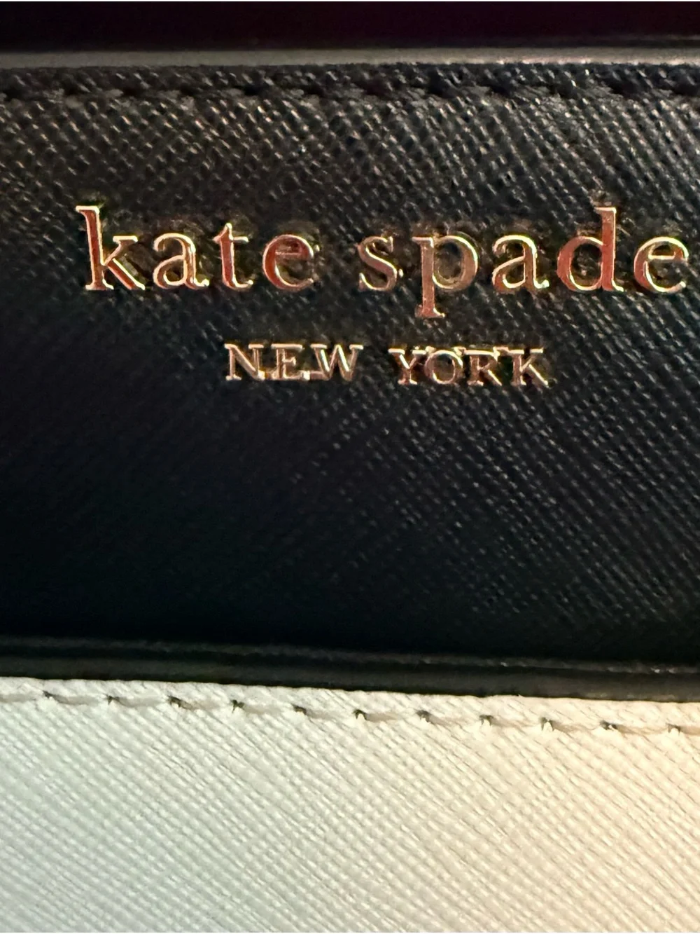 kate spade Two-Tone Navy and Cream New York Cameron Satchel